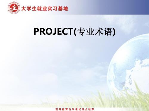 PROJECT(专业术语)ppt课件