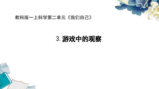 教科版一上科学2.3《 游戏中的观察》教学课件