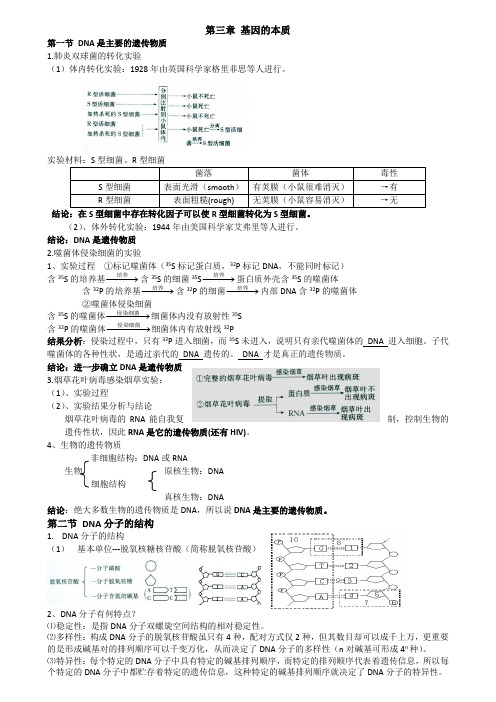 基因的本质知识点