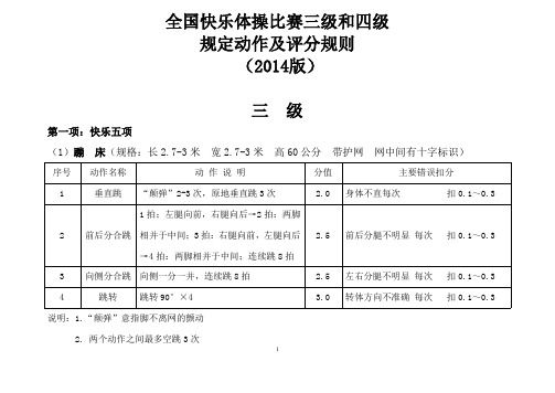 快乐体操平分标准