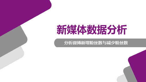 新媒体数据分析：分析微博新增粉丝数与减少粉丝数