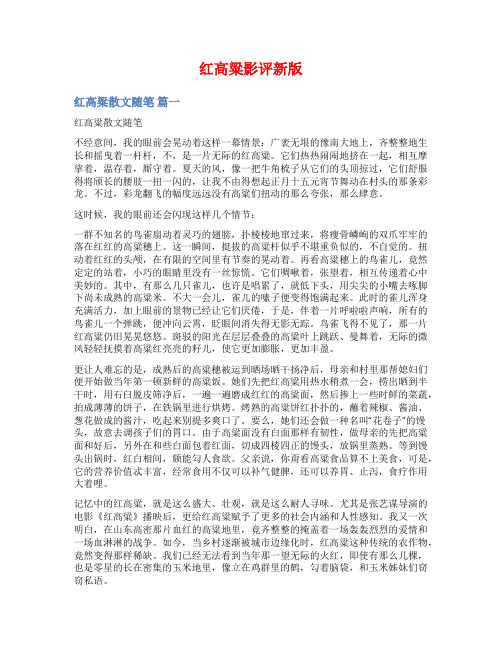 红高粱影评新版范文