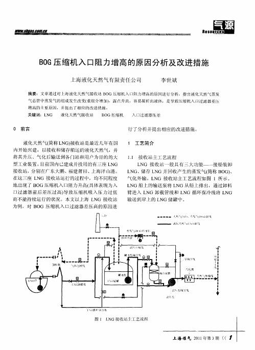 BOG压缩机入口阻力增高的原因分析及改进措施