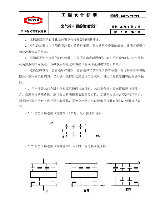 空气冷却器的管道设计