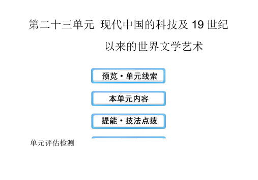 高三历史一轮复习课件：现代中国的科技及19世纪