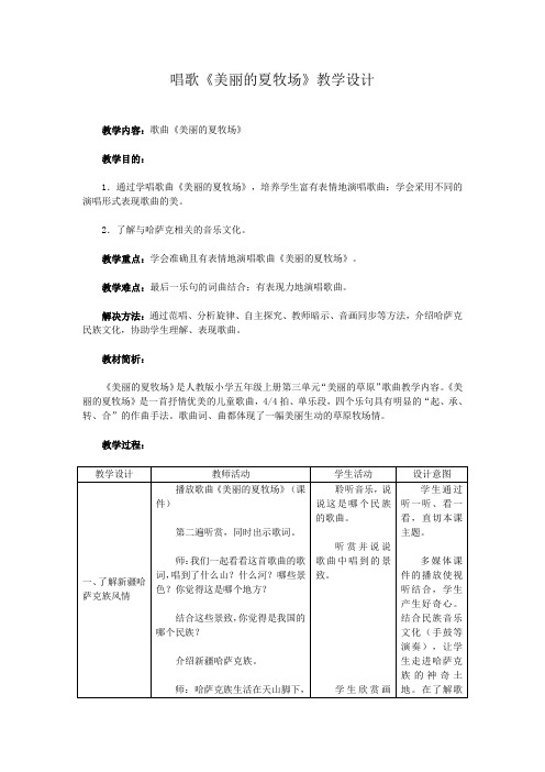 《美丽的夏牧场》教学设计(4)