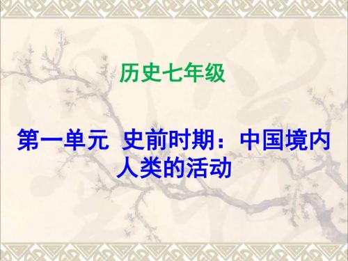 七年级历史上册第1单元史前时期中国境内人类的活动第1课中国早期人类的代表北京人课件新人教版