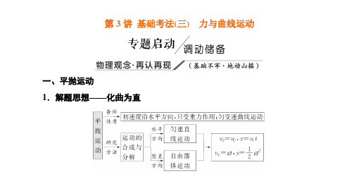 新高考物理二轮复习专题课件：第3讲基础考法(三)力与曲线运动