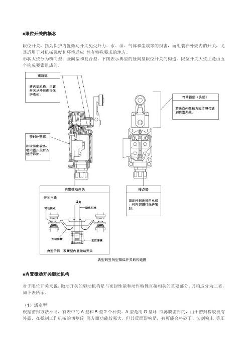 限位开关说明安装及设置