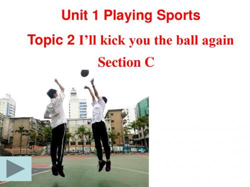 新科普版八年级英语上册《Topic 2 I'll kick you the ball again.  Section C》优质课课件_1