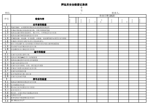 押运员检查表 (1)