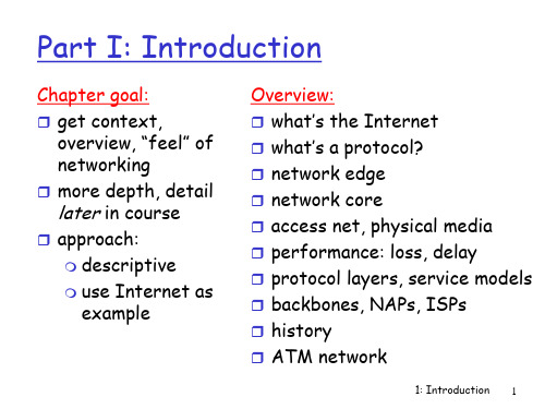全套英文版《计算机网络》电子课件教案-part i introduction