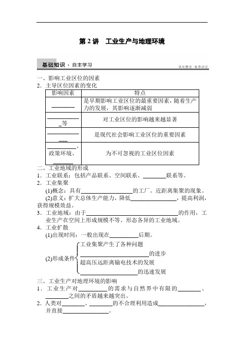 高中地理-工业生产与地理环境2 最新001