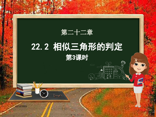 九年级数学上册第22章相似形22.2相似三角形的判定第三课时