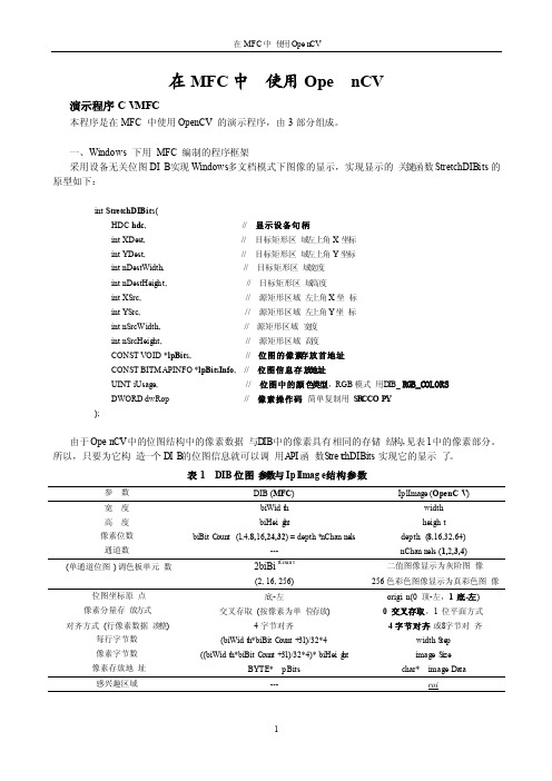 在MFC中使用OpenCV的方法