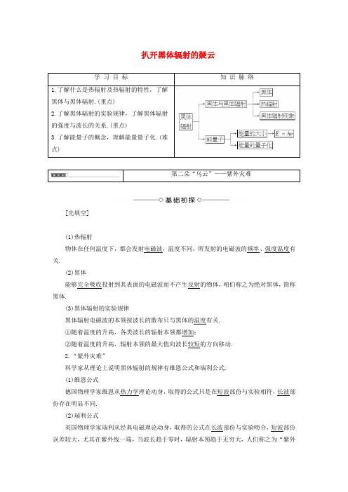 2016_2017学年高中物理第2章波和粒子2.1扒开黑体辐射的疑云教师用书沪科版选修3_5