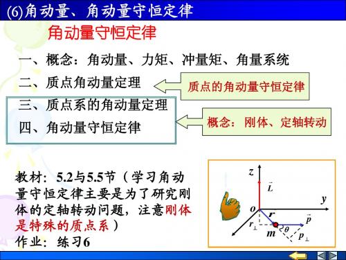 (6)角动量、角动量守恒定律