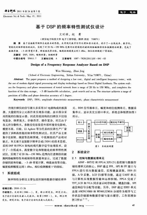 基于DSP的频率特性测试仪设计