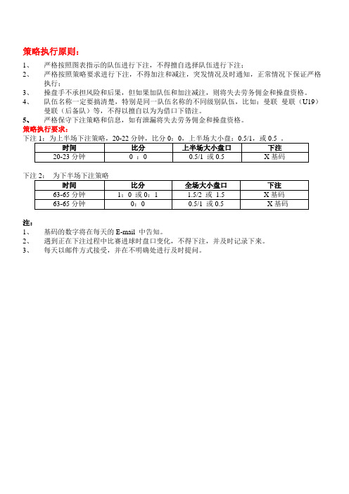 策略执行原则细节