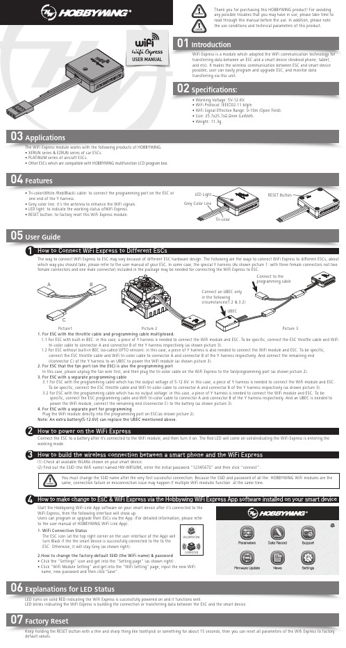 HOBBYWING WiFi Express 2 用户手册说明书