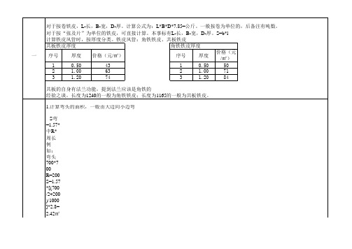 弯头、三通等面积计算