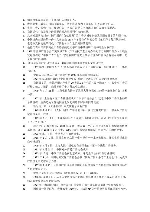 广告史知识要点12级 2