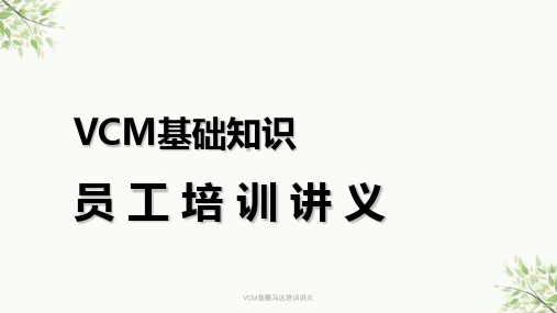 VCM音圈马达培训讲义课件