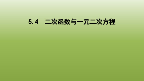 二次函数与一元二次方程课件新版—2024学年苏科版数学九年级下册