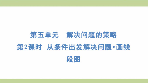 苏教版三年级上册数学 5-2 从条件出发解决问题 画线段图 知识点梳理重点题型练习课件