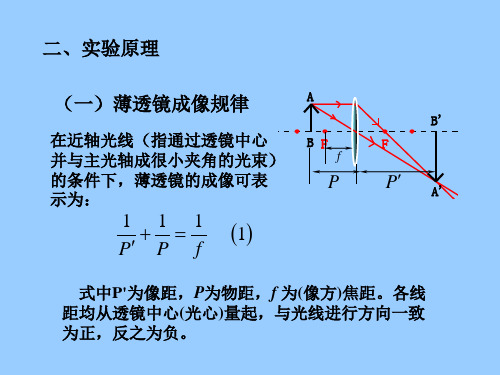 大物实验之薄透镜焦距的测量