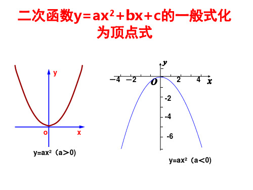 二次函数的一般式化为顶点式(课堂PPT)