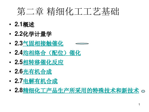 工艺学-第二章 精细化工工艺基础