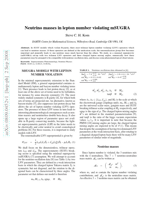 Neutrino masses in lepton number violating mSUGRA