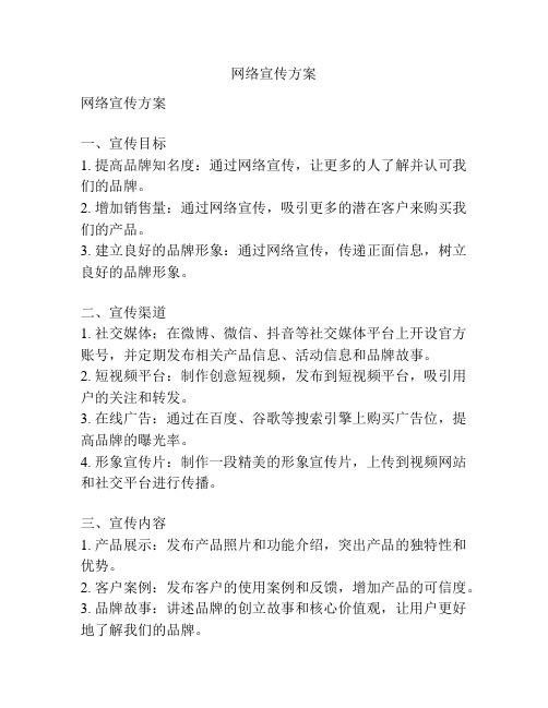 网络宣传方案