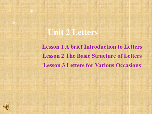 最新2021年高三英语复习写作指导课件 Lesson 2 The Basic Structures 