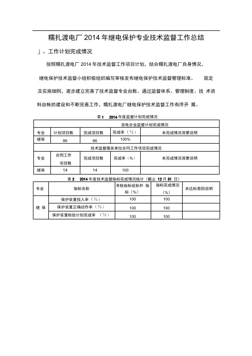 02-2014年继电保护技术监督年度总结