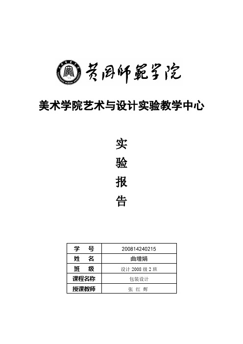 包装设计实验报告