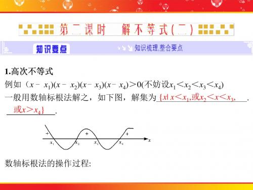 广东兴宁市沐彬中学2014届高三一轮复习课件(文科) 第一章 集合    解不等式(2)