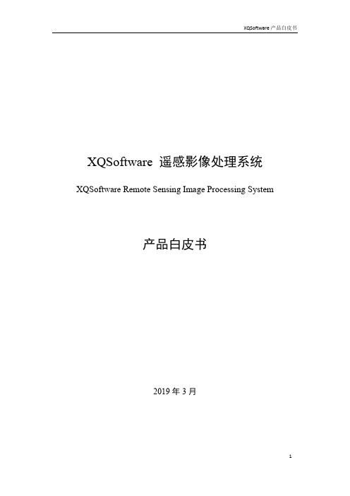 遥感卫星影像数据-遥感影像处理系统白皮书