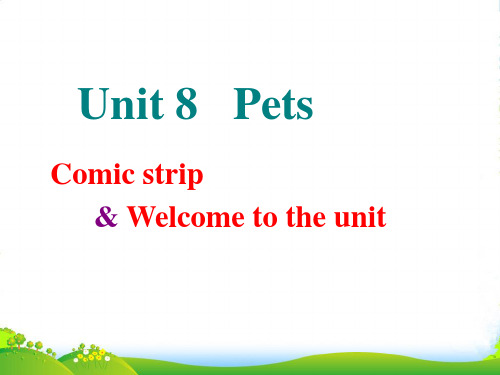 牛津译林版八年级英语下册Unit8 welcome 课件