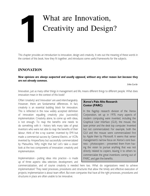 What is Creativity, innovation