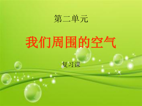 人教版初中化学复习课:我们周围的空气 课件