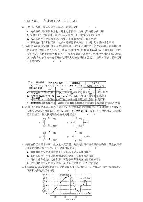 湖北省部分重点中学2013届高一下学期期中联考