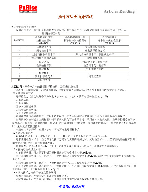 抽样检验方法全面介绍(3)