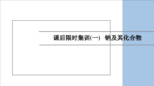 新高考化学鲁科版一轮复习全国通用课后限时集训1钠及其化合物