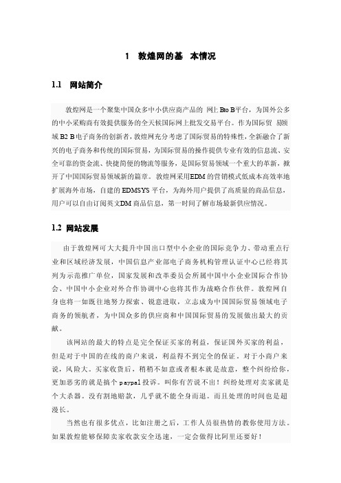 敦煌网案例分析报告