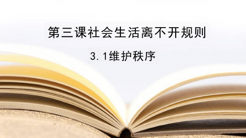 3.1维护秩序 课件(34张PPT)-2023-2024学年部编版道德与法治八年级上册