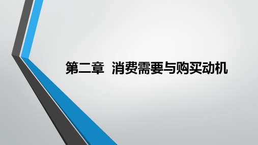 第02章  消费需要与购买动机