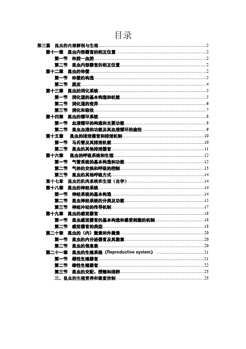 第三篇  昆虫的内部解剖与生理