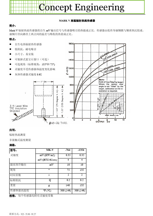 高温辐射热流传感器